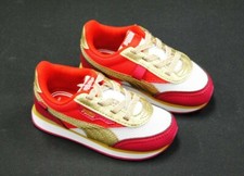  384754 01 NEW PUMA TODDLER FUTURE RIDER GLITZ AC INF WHITE RED T GOLD PB27