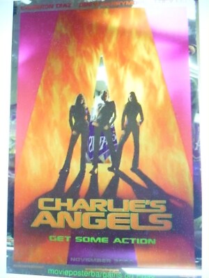 CHARLIE'S ANGELS, orig rolled foil 1-sh / movie poster (Drew