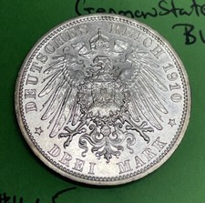 1910-A PRUSSIA (German State) 3 Mark Silver 0.900 - Wilhelm II
