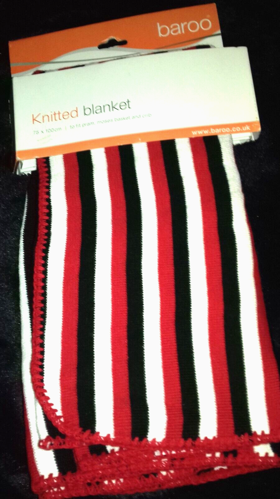BAROO Knitted Striped Vibrant & Bold Blanket BNWT eBay
