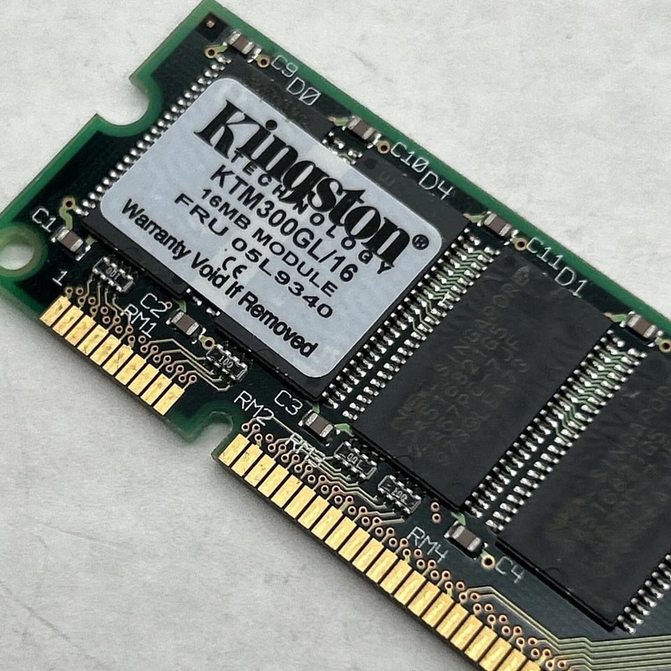 Kingston 16MB 168-Pin SDRAM DIMM PC66 Memory 2x64 IBM KTM-300GL/16 PC-66 Vintage - Image 3 of 4