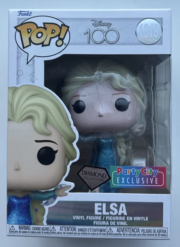 Funko Pop! Disney Elsa Diamond Collection Party City Exclusive W/ Protector