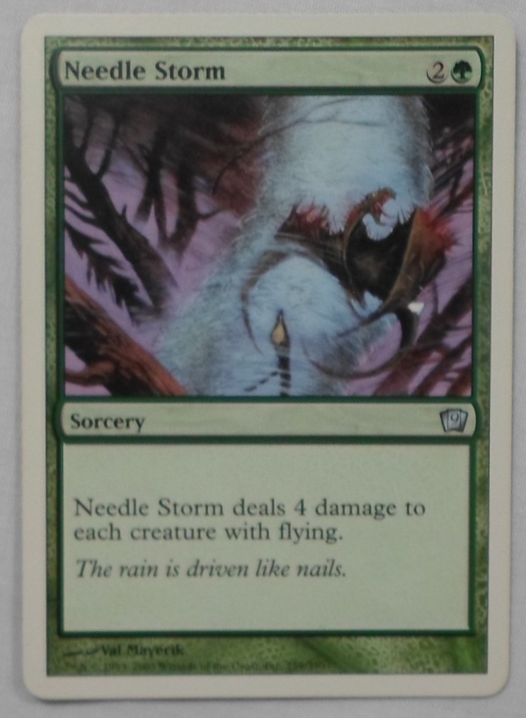 MAGIC THE GATHERING MTG 2005 9th EDITION GREEN NEEDLE STORM SORCERY CARD