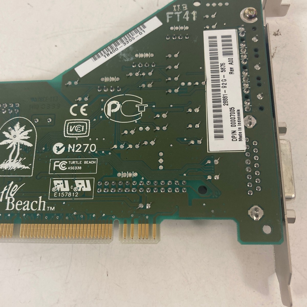 Turtle Beach Montego II TB400 PCI Sound Card Vortex DP/N Turtle Beach Montego II TB400 PCI Sound Card Vortex DP/N