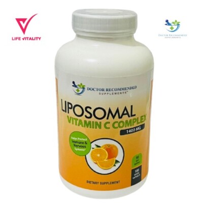 LIPOSOMAL VITAMIN C  COMPLEX 1400MG 180 VEGGIE CAPS INMUNE SUPPORT ANTIOXIDANT