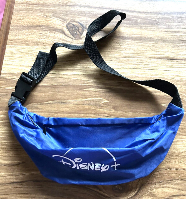 BRAND NEW! DISNEY+ BLUE ZIPPERED FANNY BACK BAG WITH ADJUSTABLE 28" STRAP ~!!