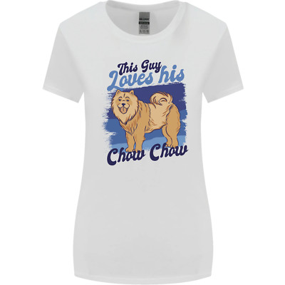 This Guy Loves His Chow Chow Dog Womens Wider Cut T-Shirt
