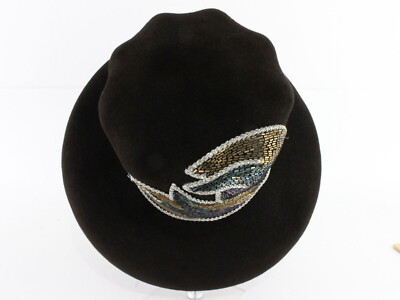 Eve Andrea Scruples Dark Brown Ladies Boutique Hat Felt 7 1 