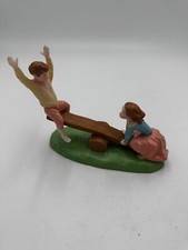 Vintage 1973 Wilton Cake Topper Boy And Girl On Seesaw Broken Refer To Pics