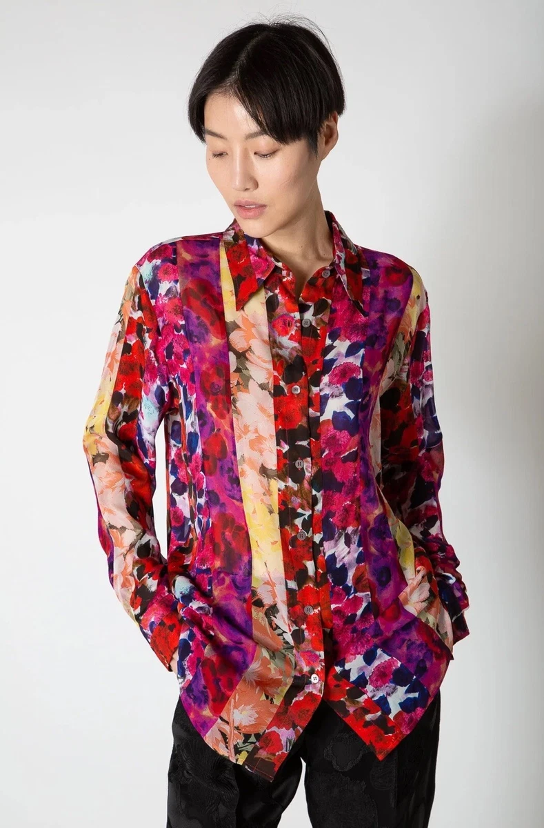 DRIES VAN NOTEN 花柄 長袖 ブラウス 38 DRIES VAN NOTEN Silk Floral Tops for Women for sale | eBay