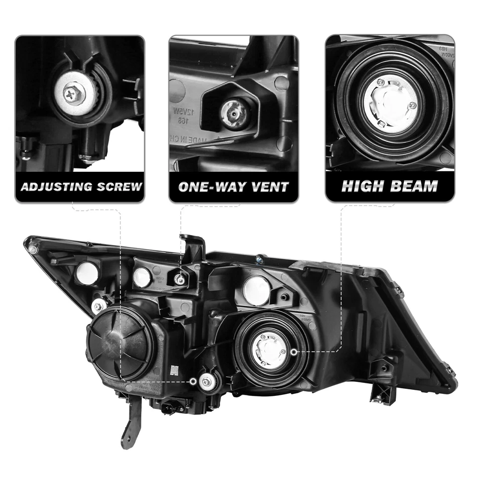 Faros laterales izquierdos HID para Acura MDX 2007-2013 sin adaptable con bombillas Foto 3 de 4
