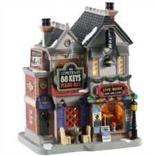 Lemax MR. PETE'S 88 KEYS PIANO BAR 05659 Christmas Village Lighted Building NEW