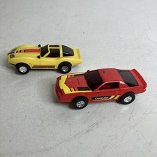 Slot Car Lot Red Camaro Yellow Corvette Untested
