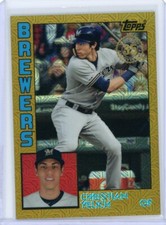 2019 Topps Silver Pack Baseball 1984 Gold Refractor #T84U-21 Christian Yelich 
