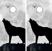 C151 Wolf Cornhole Board Wrap LAMINATED Wraps Decals Vinyl Sticker