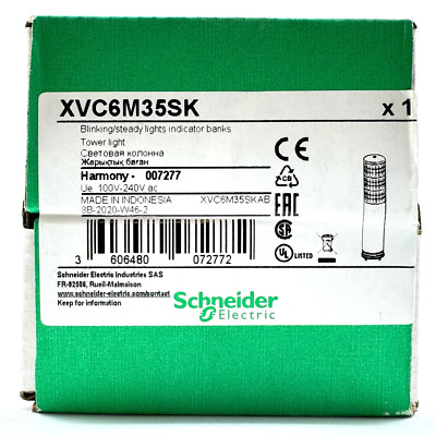 Schneider XVC6M35SK Komplette vorverdrahtete Turmleuchte mit Summer, 100-240V...