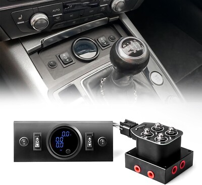 #ad Solenoid 4 Valve manifold valve kit with Control Panel amp; blue Air pressure gauge $109.99