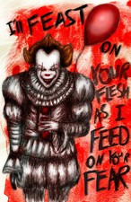 it 1990 movie silk fabric poster 11 x17 stephen king pennywise horror ebay it 1990 movie silk fabric poster 11