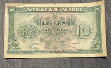 Belgian 1940s 10 Frank Note
