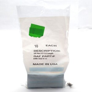 Lot of 10 RAF 2262-1032-S-12 Hex Standoff, 3/8" Hex, 2" Long, 10-32 Thread