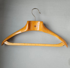 Vintage FRATELLI REGUITTI Thick Wood Suit Coat Hanger, Made in Italy, Dove Tails