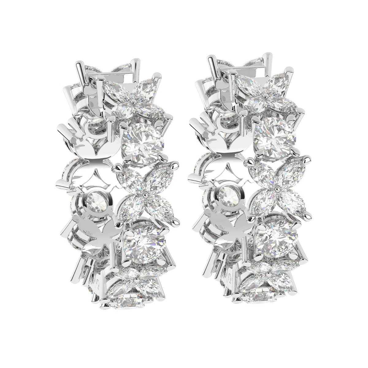 Vvs diamond sale hoop earrings