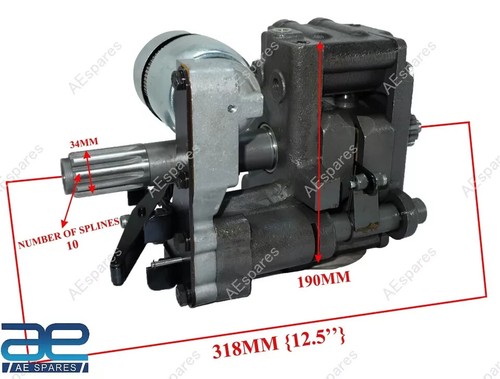For Massey Ferguson 1035 245 Hydraulic Lift Pump Assembly 21 Spline 713916M91 - Picture 2 of 9