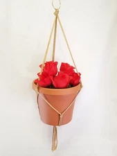 MACRAME PLANT HANGER 26 inch Basic Style - Choose Color