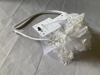 MONSUN MÄDCHEN ELFENBEIN ROSE FACSINATOR STIRNBAND BRAUTJUNGFER ANLASS BLUMENMÄDCHEN WOW!