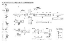 Paasche aeropenna componenti per aerografo   ricambio MODELLO  V