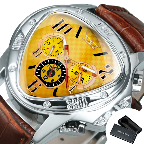 Vintage Automatic Mechanical Watch For Men Geometric Triangle Date ...