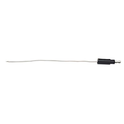 6'' Single Lead Wire w/ .180 Bullet Termination & Stripped End - White -Set of 10