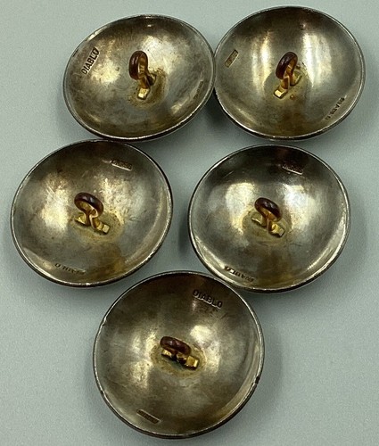 Vintage Sterling Silver Buttons Matching Set of 5 Marked Diablo Sterling - MINT - Picture 3 of 6