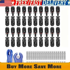 20 Pairs Male Female M/F Wire Cable Connector Set Solar Panel 30A Waterproof