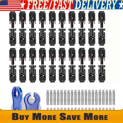 ECO-BAEERSS 20 Pairs Male Female M/F Wire Cable Connector Set Solar Panel 30A Waterproof