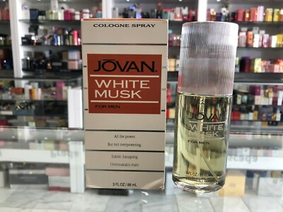 JOVAN WHITE MUSK FOR MEN 88 ML COLOGNE SPRAY (NOS) CLASSIC 