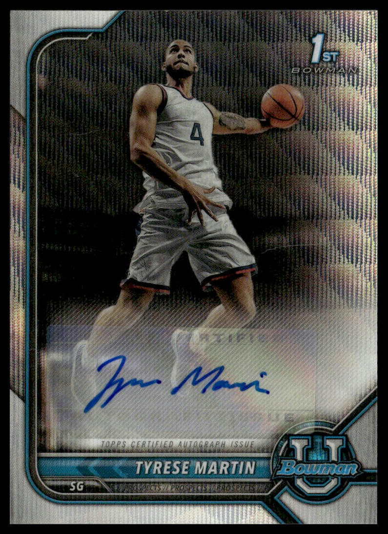 2021-22 Bowman University #BCPA-TM Tyrese Martin Chrome Pros Auto #/199