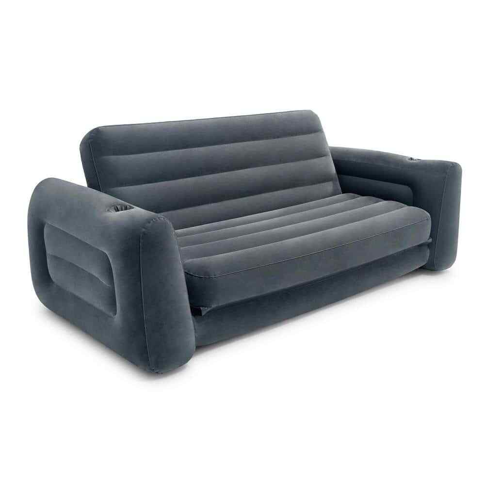 Intex 66552EP Pull-Out Inflatable Sofa - Gray for sale online | eBay