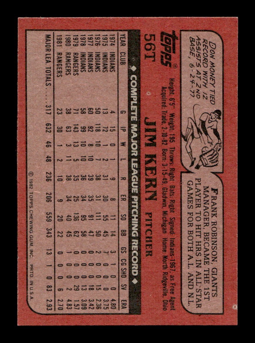 1982 Topps Traded 1-132 EX-MT/NM Pick From List All PICTURED - Picture 329 of 501