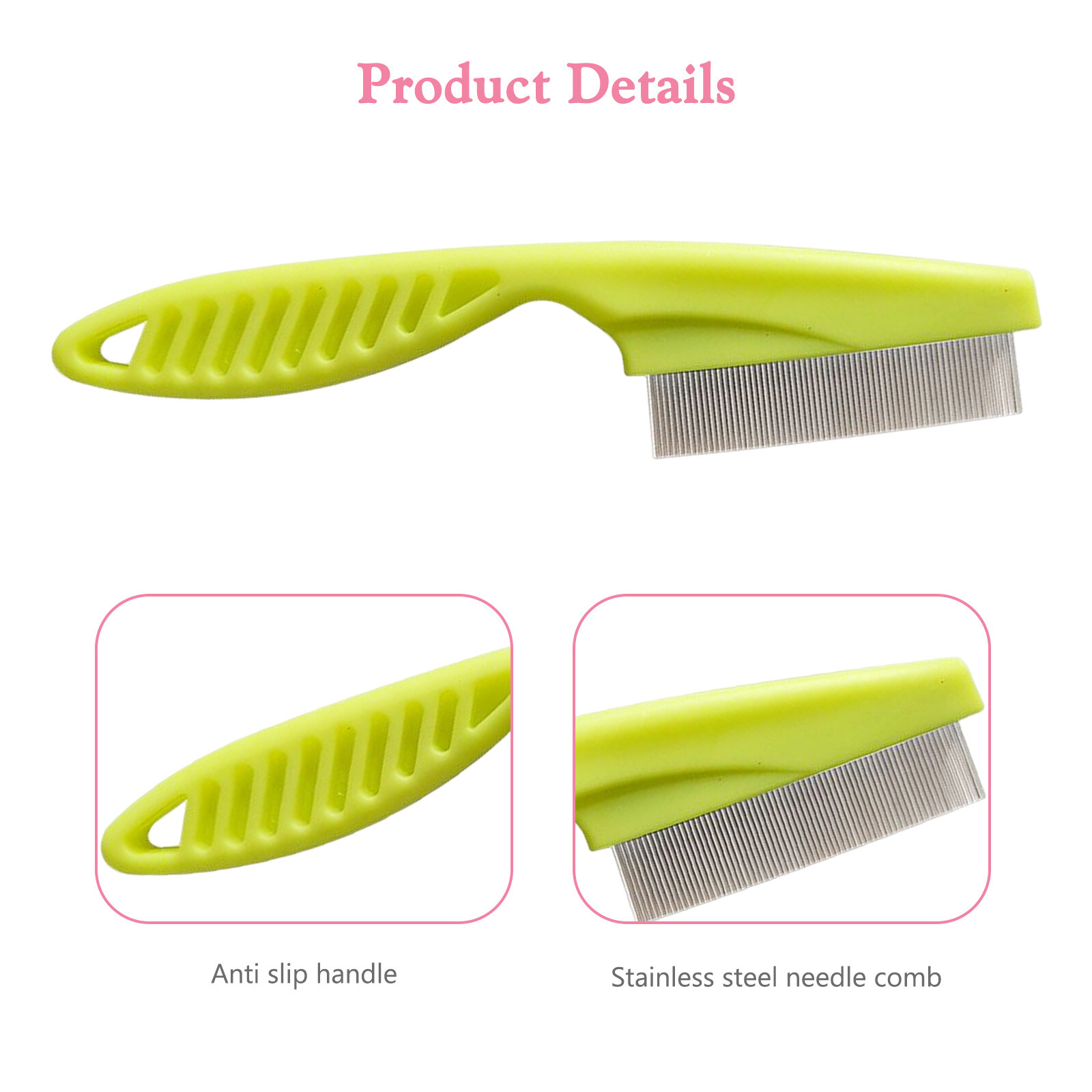 Dog Hair Comb Multifunctional Dogs Hair Cleaning Brush Steel Needle Pet