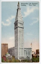 Antique Postcard Metropolitan Life Building New York City Divided Back Unposted