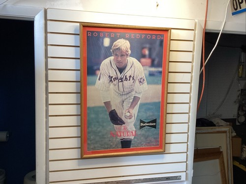 Budweiser Poster Framed The Natural Movie Robert Redford 1984 Tristar Baseball - Picture 1 of 17