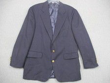 Vintage Chaps Ralph Lauren Blazer Mens 42R Navy Wool Gold Button Sport Coat 90s