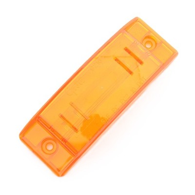 Grote 92163 Yellow 2'' x 5-7/8'' Replacement Turtleback II Clearance Marker Lens