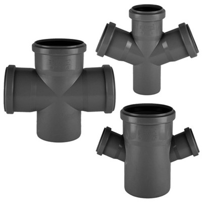HT Doppelabzweig DN 32 40 50 70 75 100 110 125 150 160 Abwasser Abfluss Abzweig