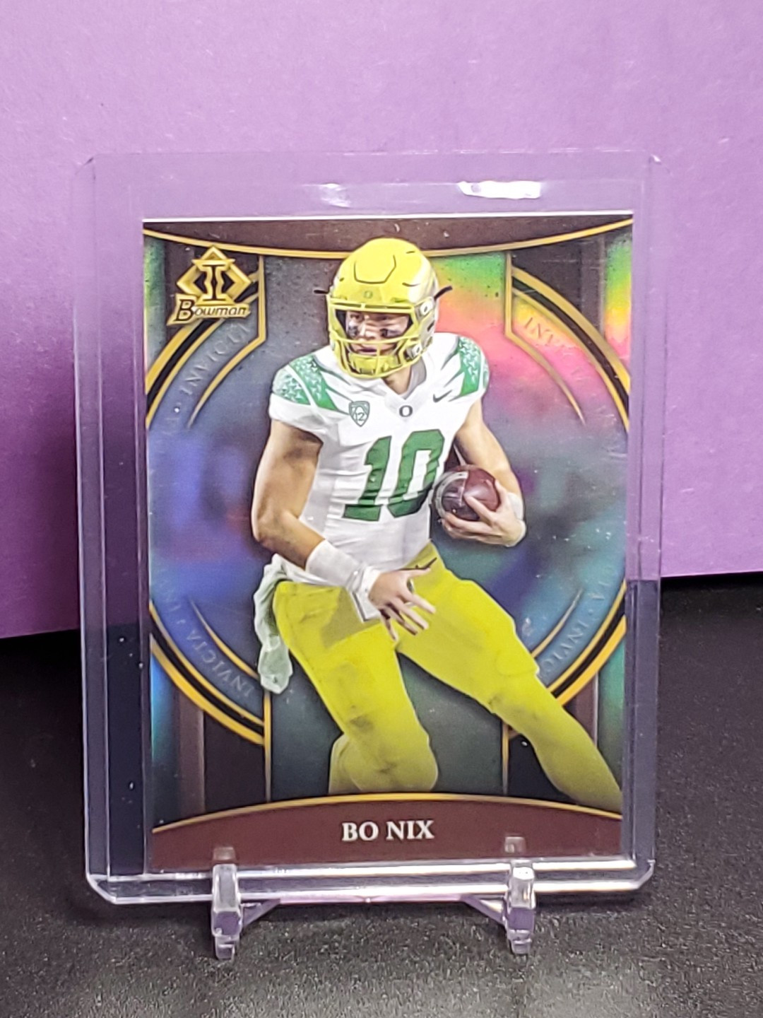 2022 Bowman University Chrome -Bo Nix-Bowman Invicta  #BI-19 (RC)