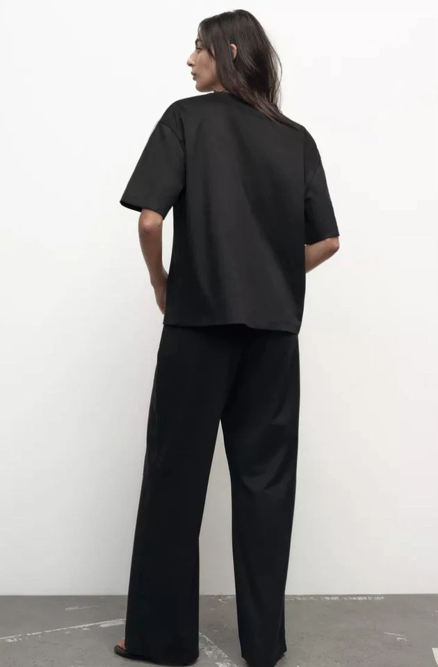 BNWT Zara Faux Suede Trousers & Top Black Size S - Image 4 of 4