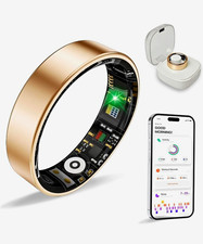Smart Ring Health Tracker for Women  Men, Rose Gold, Size 9