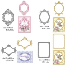 Decorative Frame Label Metal Cutting Dies Scrapbooking Die Embossing Paper Craft