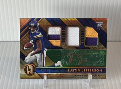 2020 Gold Standard Justin Jefferson RC Triple Relic Auto 19/22 Vikings